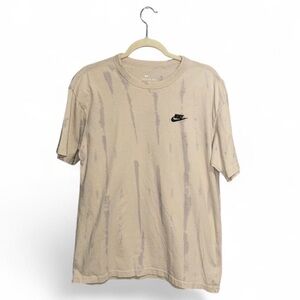 Nike Men’s Cream Ratten Tie-Dye Heavyweight Short Sleeve Shirt Size Small